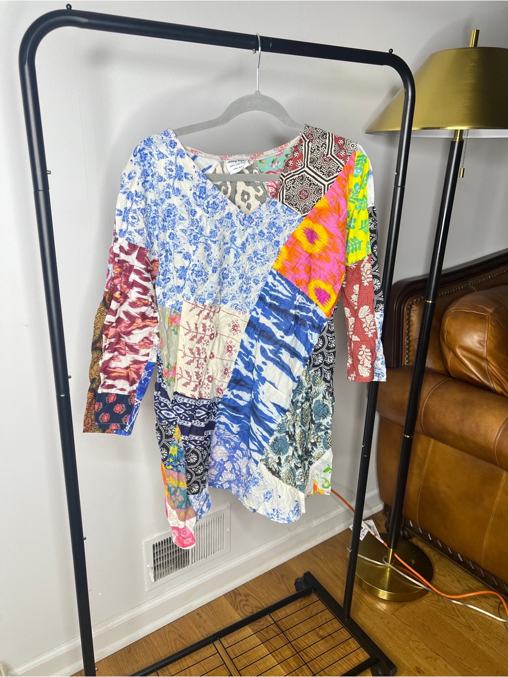 Ashley Taylor Multicolor Floral Patchwork Tunic